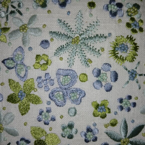 Pier 1 Beaded & Embroidered Floral Accent Pillow - 14 inches - Picture 5 of 10